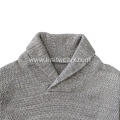 Men's Knitted Shawl Collar Rib Fashion Pullover